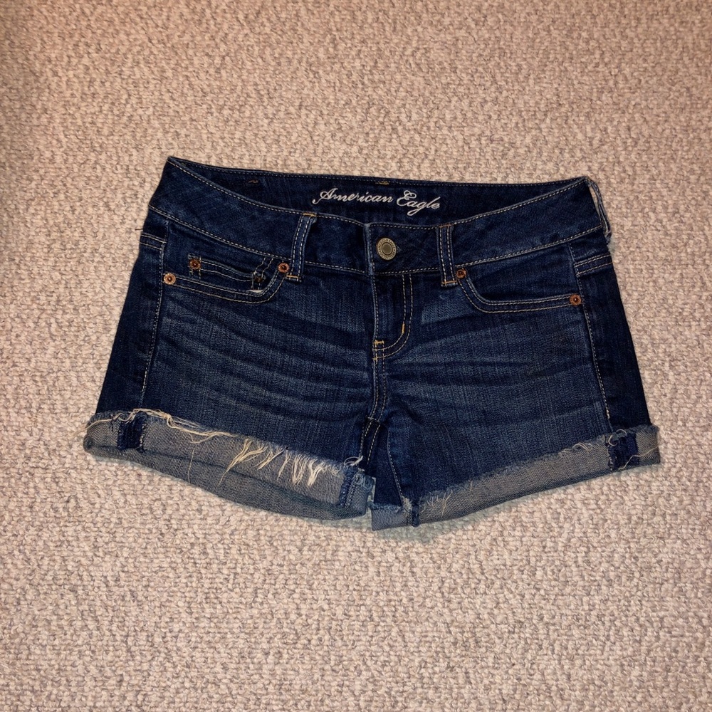 Dark Wash Stretch Jean Shorts